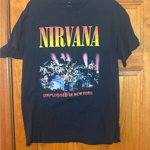 NIRVANA Black Tee with Multicolor Print